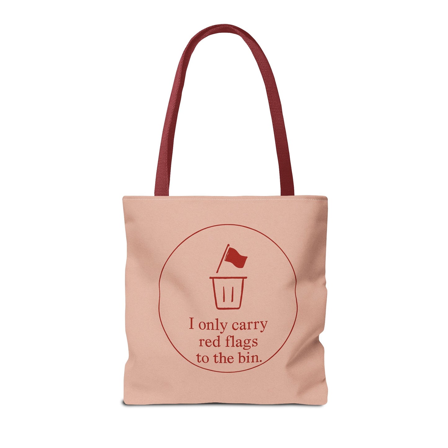 I Only Carry Red Flags to the Bin Tote Bag, Fun Shopping Bag, Quirky Gift for Friends, Eco-Friendly Tote, Cute Carryall for Everyday Use
