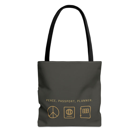 Peace Passport Planner Tote Bag