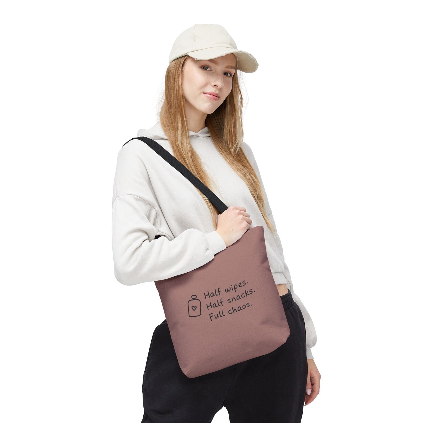 Half Wipes. Half Snacks. Full Chaos. Tote Bag.