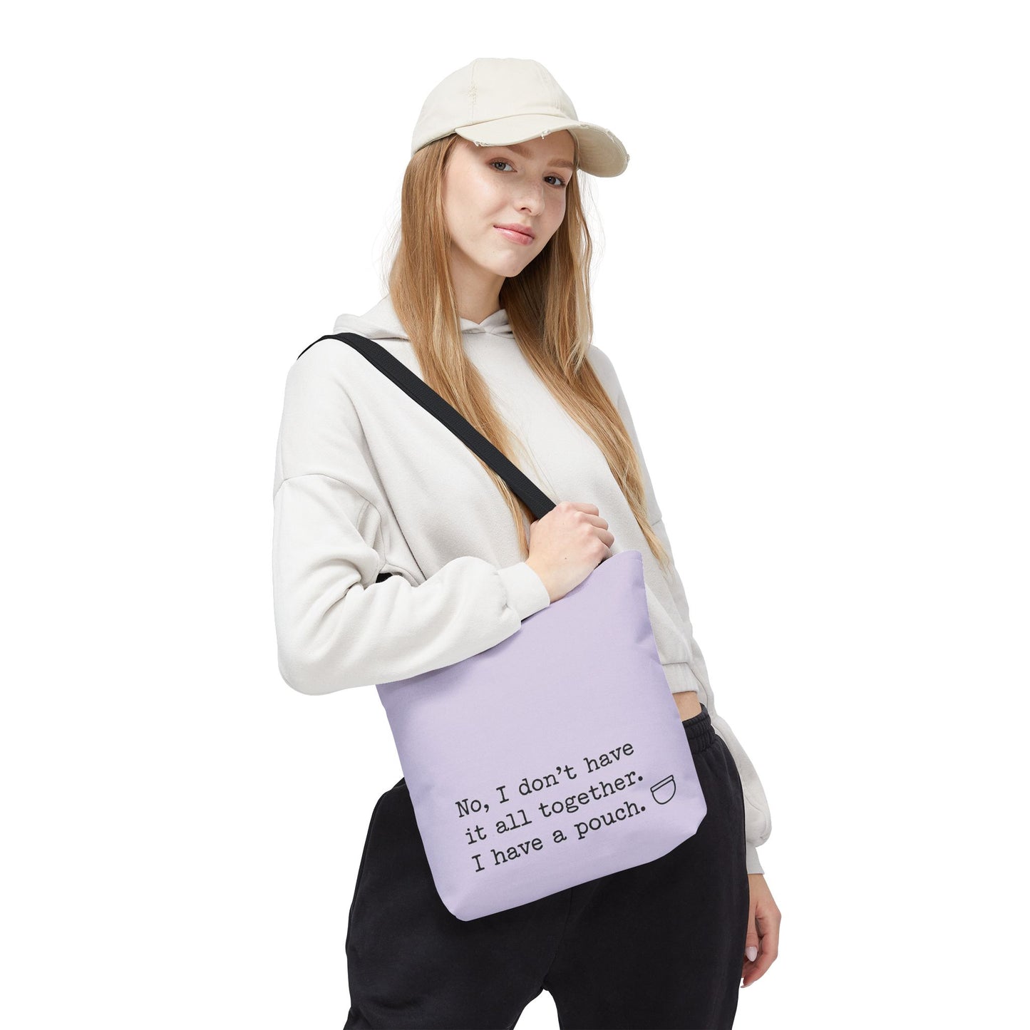 I Have a Pouch Whimsical Pouch Tote Bag, Inspirational Gift, Casual Everyday Bag, Unique Shopping Tote, Cute Quote Bag, Humorous Accessories