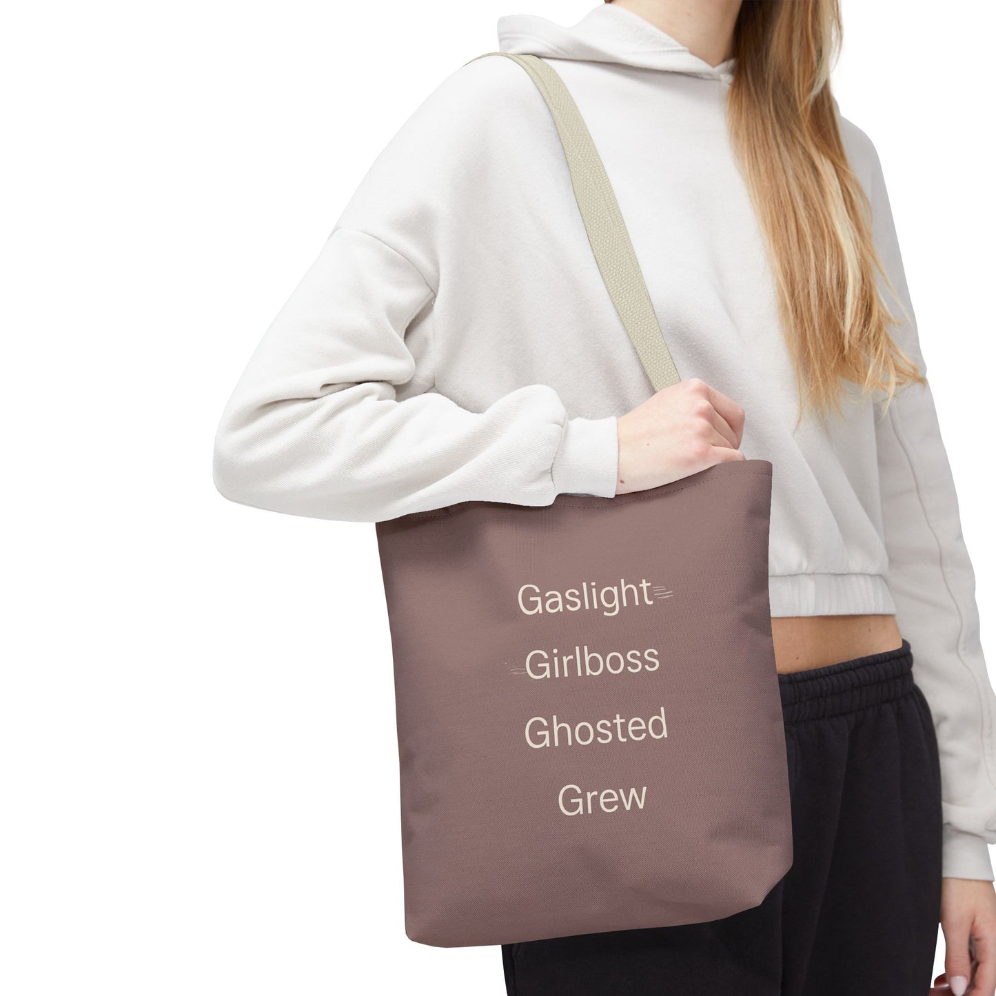 Gaslight. Girlboss. Ghosted. Grew. Empowerment Tote Bag | Trendy Eco-Friendly Carryall | Perfect Gift for Women | Everyday Use | Ideal for Shopping, Gym, Beach, and More