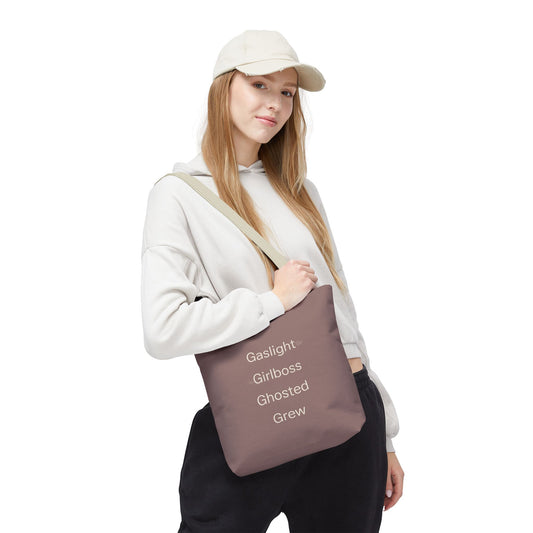 Gaslight. Girlboss. Ghosted. Grew. Empowerment Tote Bag | Trendy Eco-Friendly Carryall | Perfect Gift for Women | Everyday Use | Ideal for Shopping, Gym, Beach, and More