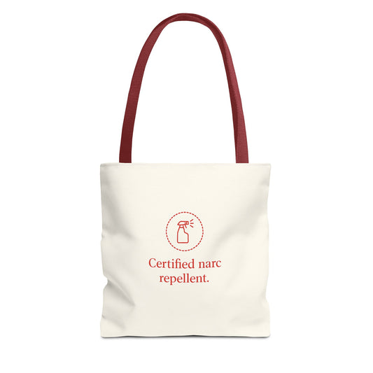 Certified Narc Repellent Tote Bag, Funny Gift, Quirky Accessories, Shopping Bag, Everyday Use, Conversation Starter