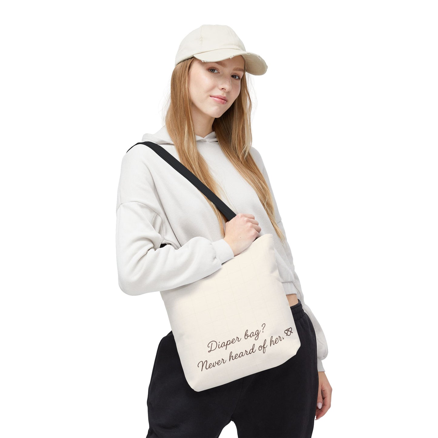 Diaper Bag? Never Heard of Her, Stylish Tote, Mom Gift, Trendy Reusable Bag, Playdate Essentials